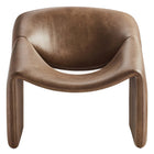 Modway - Vivi Cuir végane Chaise d’accent - Brown-Capacité de poids : 331 lb