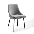 Modway - Viscount Tissu rembourré Chaises de salle à manger Ensemble de 2 - Noir Gris clair-Capacité du poids de la chaise : 300 lbs.