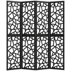 HOMCOM - Séparateur de pièce autoportant à motif géométrique 4 panneaux pour chambre - noir-Présente un motif géométrique moderne, servant à la fois d’élément fonctionnel et artistique  
