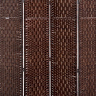 HOMCOM - séparateur de pièce autoportant tissé à la main 4 panneaux pour bureau à domicile - brun-Bois de peuplier massif avec motifs de ferme en forme de X pour plus de solidité et un aspect rustique 
