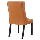 Modway - Baronet Bouton touffé Cuir végane Chaise à manger - Tan-Capacité du poids de la chaise : 500 lb