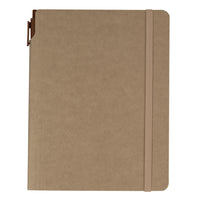 Gry Mattr - Cahier de notes avec stylo - A5-Cahier de notes de taille A5 avec porte-stylo et stylet intégrés