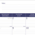 Blueline - Sous-Main Scolaire Mensuel 13 Mois  De Juillet À Juillet – 22 po L x 17 po l - Bilingue-Calendrier de référence, notes, semaines numérotées, dates juliennes, jours fériés et phases lunaires