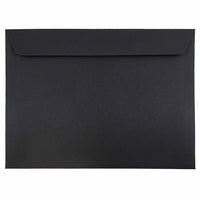 JAM Paper - Enveloppes lisses, 9 1/2 x 12 5/8 po, lin noir, 1000 par paquet-Noir