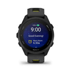 Garmin - Forerunner 170 - Noir avec bracelet noir/jaune Amp-Le statut VFC vous permet d'obtenir une compréhension approfondie de votre état de santé général, de votre entraînement et de votre récupération grâce à la variabilité de la fréquence cardiaque, mesurée pendant votre sommeil par l'analyse des variations d'intervalles entre chaque battement
