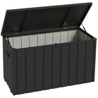 Outsunny boîte de rangement de terrasse 119 gallons avec roues et poignées-Capacité de 450L : une grande et spacieuse boîte de rangement extérieure
