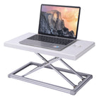 Rocelco PDR Support de bureau portable avec poignée et étui de transport (blanc-argent)-Sac de transport portable inclus