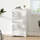 HOMCOM - Armoire de cuisine moderne à 4 niveaux 43 po - blanc-Couleur : Blanc 
