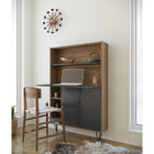 Nexera - Bureau mural Slim, Muscade et gris charbon-8