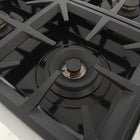 Kucht - 36 po Série KFX-X Cuisinière Pro Style au gaz naturel - Acier inoxydable/Blanc-Brûleur rocket power de 21 000 btu pour un saisissage rapide