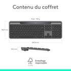 Logitech - Signature Slim Solar+ K980, clavier sans fil - Graphite-Fonctionne sur pratiquement toutes les plateformes : connexion sans fil fluide à Windows, macOS, ChromeOS, Linux, iPadOS, iOS et Android, couplage facile via Bluetooth