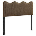 Modway - Athena Rayé Tissu tapis Tête de lit King Size, Bande de Terre-Rembourrage en tissu semblable au lin