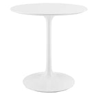 Modway - Lippa Rond de 28 po Bois Table à manger, Blanc-Table à manger moderne