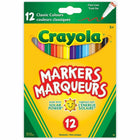 Crayola - Marqueur lavable - Pointe fine - Paquet de 12-La pointe fine est idéale pour tracer des contours, écrire et dessiner