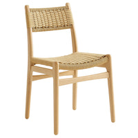 Modway - Wynn Corde et bois Fauteuil d’appoint de salle à manger - Naturel-Chaises d’accent pour salle à manger