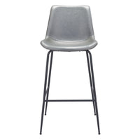 Zuo - Byron Tabouret de bar - Gris-Rembourrage moelleux et confortable