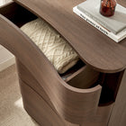 Modway - Mirae 5 tiroirs Commode courbe, Chêne brun brossé-Construction en bois d’ingénierie