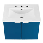 Modway - Maybelle 24" Vanité de salle de bain murale - Blanc marine-9