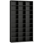 HOMCOM - Armoire de rangement multimédia à 9 niveaux - 68.9 po H - noir-Grande capacité de stockage pouvant contenir 835 CD ou 500 DVD sans effort