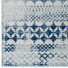 Modway - Reflect Giada Abstract Diamant Marocain Treillis Tapis intérieur/extérieur de 8 pi l x 10 pi L - Ivoire et bleu-Haute densité / Tissé à la machine
