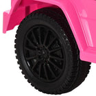 Aosom - Voiture à glisse pour bébé compatible - rose-Poignée à la taille de l’enfant, idéale pour monter ou pousser 