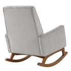 Modway - Sway Performance Velvet Fauteuil berçant - Gris clair-Base basculante en bois et MDF