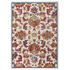 Modway - Entourage Treillis floral vintage Azami Vieilli Tapis de 5 pi l x 8 pi L - Ivoire Bleu Orange Jaune Rouge-Tapis vintage en treillis floraux vieillis