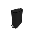 Modern Homes - Poubelle étroite à pédale 8 L - nnoir mat-Format étroit 8 L gain de place