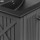 Modway - Steam 24" Vanette de salle de bain - Gris Noir-Portes à fermeture douce