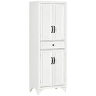 HOMCOM - Armoire de cuisine 67 po avec portes et étagères - blanc-Design moderne et simple avec portes shaker et accents antiques qui rehaussent la décoration de toute pièce 