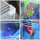 PawHut - Cage pour hamster 18 po L Grande Maison pour petits animaux à 2 niveaux - Bleue-La porte avant vous permet d'accéder facilement à votre hamster