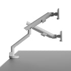 Kanto - Bras/support de bureau pour écrans 17 à 40 po - Un écran - Blanc-Prend en charge les écrans pesant entre 4,4 lb (2 kg) et 22,1 lb (10 kg)