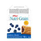 Kellogg’s - Barres déjeuner Softed Baked Nutrigrain - Bleuet - 37g - Paquet de 16-16 barres de 37g