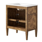 Modway - Elysian 30" Vanette de salle de bain - Brun blanc-Placage en bois de burl