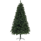 HOMCOM - Sapin de Noël artificiel de 7.5 pi avec ouverture automatique - vert-7,5 pieds/2,25 m de haut en forme d'arbre véritablement large, offrant un aspect sain et naturel 