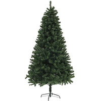HOMCOM - Sapin de Noël artificiel de 7.5 pi avec ouverture automatique - vert-7,5 pieds/2,25 m de haut en forme d'arbre véritablement large, offrant un aspect sain et naturel 