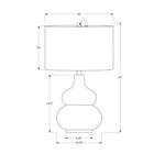 Monarch Specialties - Luminaire - 25 po H Lampe De Table - Abat-Jour Ivoire / Crème - Crème Céramique - Contemporain-Créez l'ambiance parfaite avec un interrupteur rotatif à trois voies qui vous permet d'ajuster la luminosité dans un espace avec une puissance maximale de l'ampoule de 100W/120V (non inclus) pour illuminer une pièce ou l'abaisser d'un cran pour créer une atmosphère intime et douillette