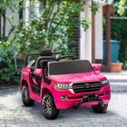Qaba - Voiture RC électrique pour enfants Toyota sous licence 12V - rose-Phares doubles pour améliorer la visibilité le soir 