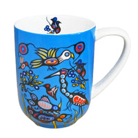 Oscardo - Tasse porcelaine « Grand River Harmony » de Cody Houle - 485 ml-Design d’art autochtone - Harmonie de la rivière Grand par Cody Houle, artiste anishinaabe, œuvre des Premières Nations célébrant le patrimoine culturel et les traditions