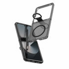 Avana - Étui Ice avec MagSafe et anneau pour Galaxy Z Flip 7 – Cendre-Aimants extra puissants intégrés entre deux plaques pour une surface parfaitement plane