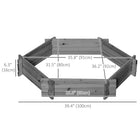 Outsunny - jardinière surélevée sans vis 39 po x 36 po-Le design sans fond rend la jardinière surélevée parfaite pour les plantes à longues racines 