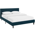 Modway - Anya Tissu Lit plein, Azure-Rembourré dans un tissu polyester