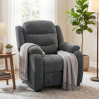 HOMCOM - Fauteuil de massage électrique avec moteur silencieux - gris foncé-La télécommande d'inclinaison comprend deux boutons mémoire et une recharge USB pour plus de commodité 