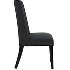 Modway - Baron Cuir végane Chaise à manger - Noir-Rembourrage en mousse dense