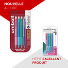 uni-ball - Stylos rétractables à gel effaçable - 0,7 mm - couleurs professionnelles - paquet de 4-7