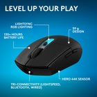 Logitech - Souris gaming sans fil Logitech G305 X Superlight - Noir-Capteur Hero 44K : découvrez une précision de niveau professionnel avec jusqu’à 44 000 DPI et 678 IPS pour un contrôle précis lors de sessions de gaming sur PC intenses ; mise à niveau possible à un taux de rapport de 8 kHz avec un récepteur PRO Lightspeed (vendu séparément)
