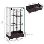 Outsunny - jardinière surélevée 31,5 po L x 15,7 po l x 48,8 po H avec treillis - brun-Le système d'auto-arrosage aide à retenir l'humidité
