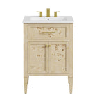 Modway - Elysian 24" Vanette de salle de bain - Burl blanc-Assemblée requise