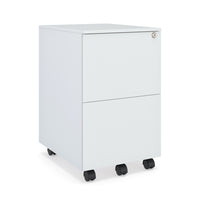 Ceha Canada - Coffrets métalliques à 2 tiroirs - Blanc Signal-UTILISATION EFFICACE DE L'ESPACE ET SÉCURITÉ : Optimisez votre classement avec cette armoire de classement compacte qui offre un ample rangement sans occuper beaucoup d'espace au sol. Soyez assuré de la sécurité et de la confidentialité de vos documents grâce à la serrure à clé incluse