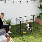 PawHut - Parc pliable pour chien 6 panneaux avec porte et sangle - 31,5 po L-La porte est équipée d'un loquet sécurisé pour plus de sécurité tout en permettant un accès facile